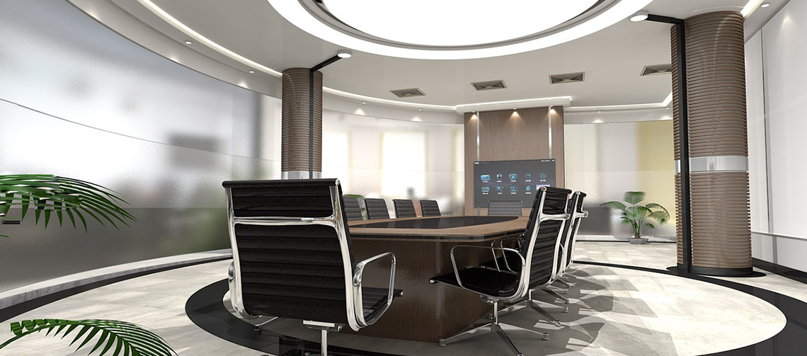 Ergonomic workspace interior UAE