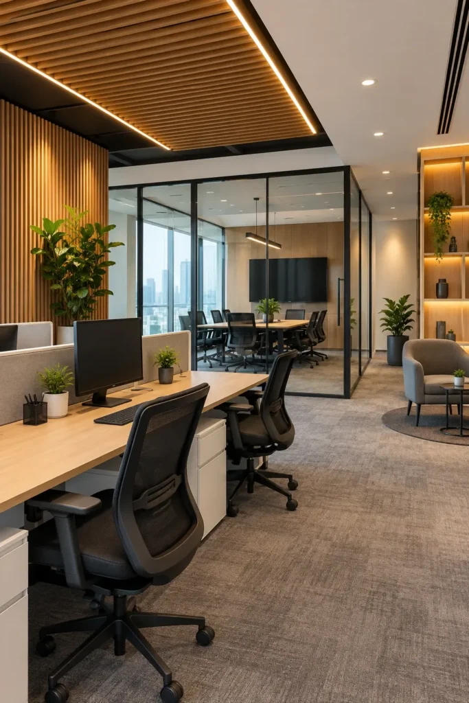 Office interior fit-out in Dubai by SLM Interiors